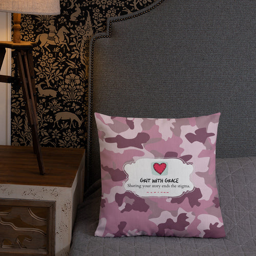 Army Enthusiast Camouflage Premium Throw Pillow