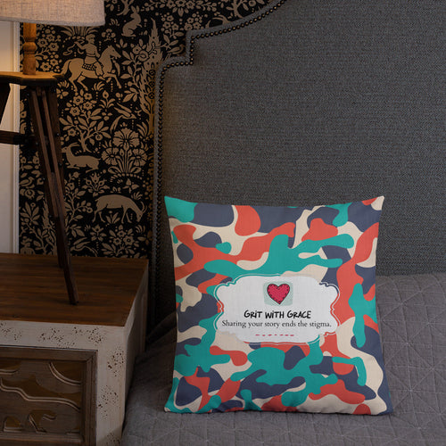 Army Enthusiast Camouflage Premium Throw Pillow