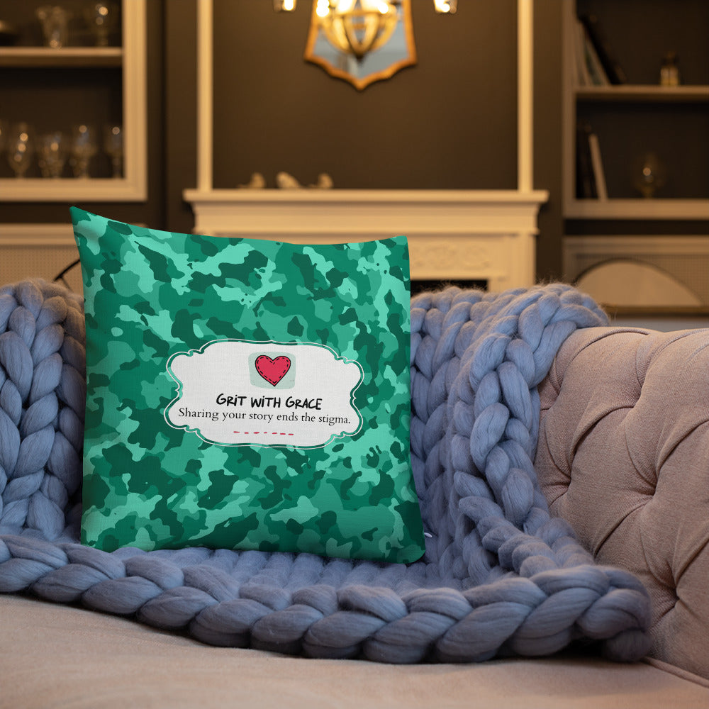 Army Enthusiast Camouflage Premium Throw Pillow