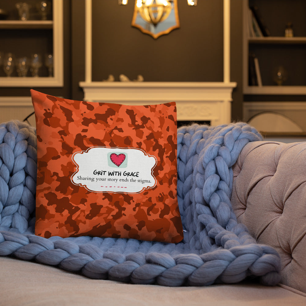 Army Enthusiast Camouflage Premium Throw Pillow