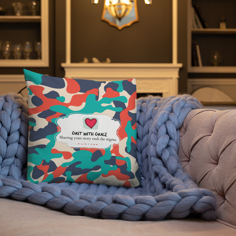 Army Enthusiast Camouflage Premium Throw Pillow
