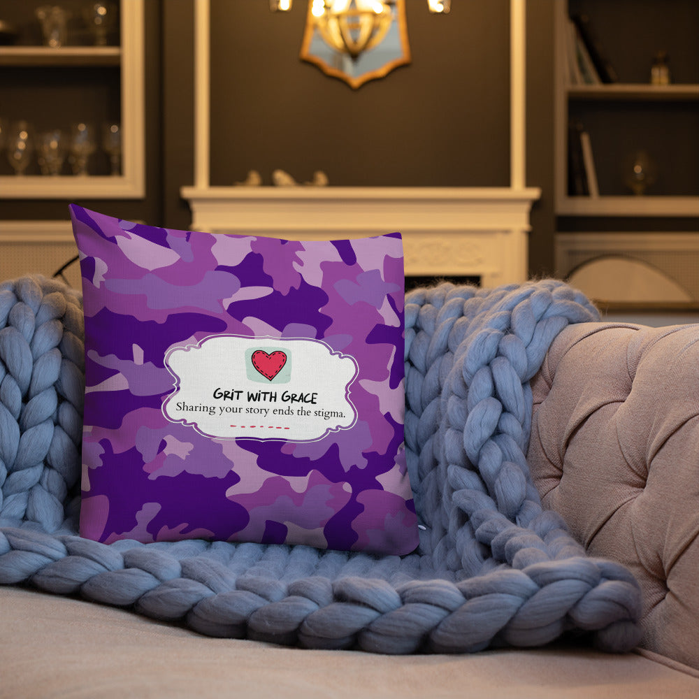 Army Enthusiast Camouflage Premium Throw Pillow