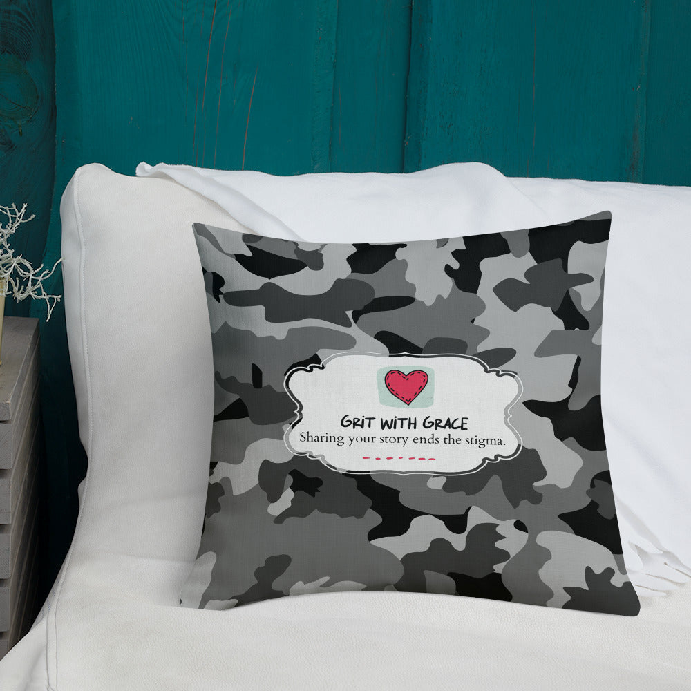 Army Enthusiast Camouflage Premium Throw Pillow