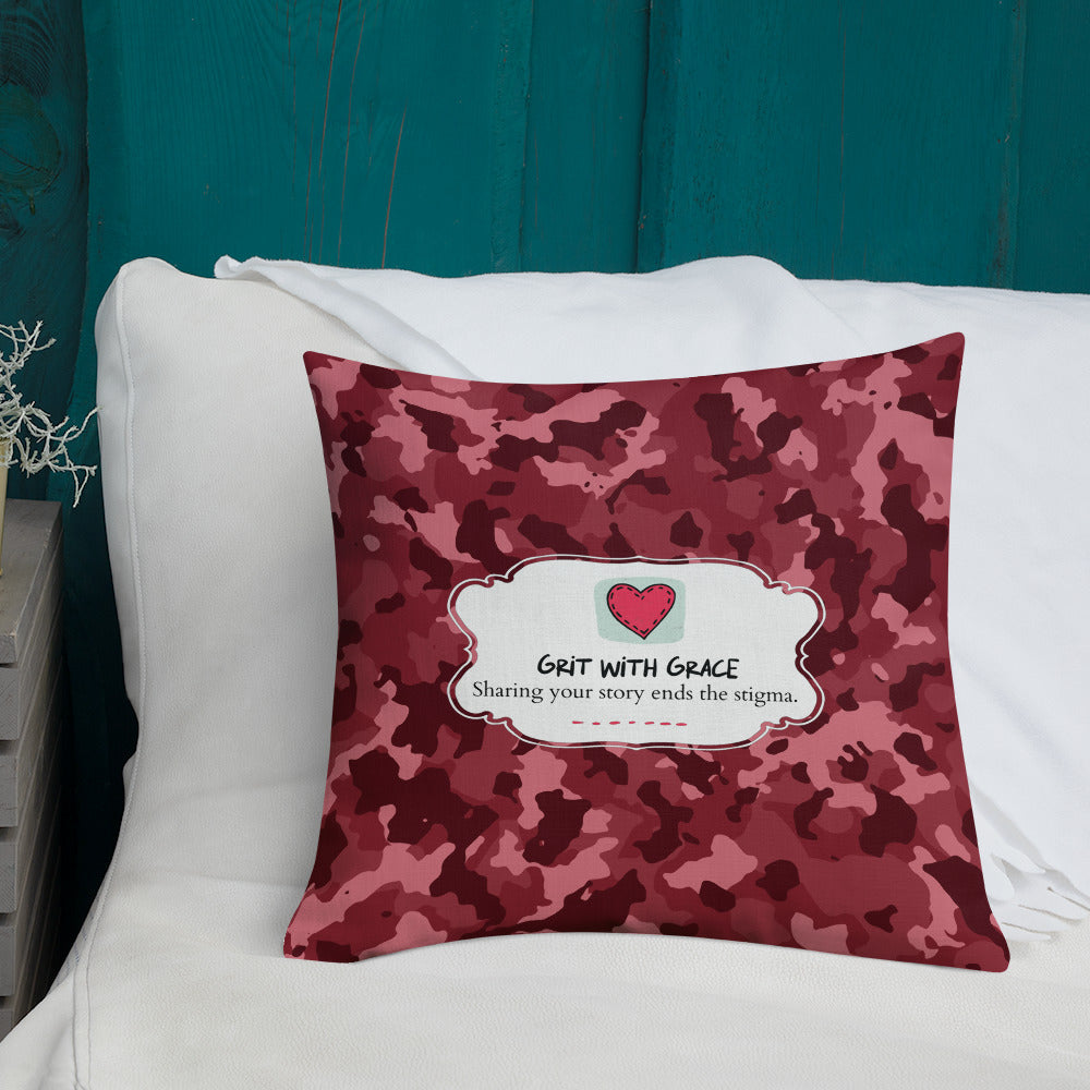 Army Enthusiast Camouflage Premium Throw Pillow