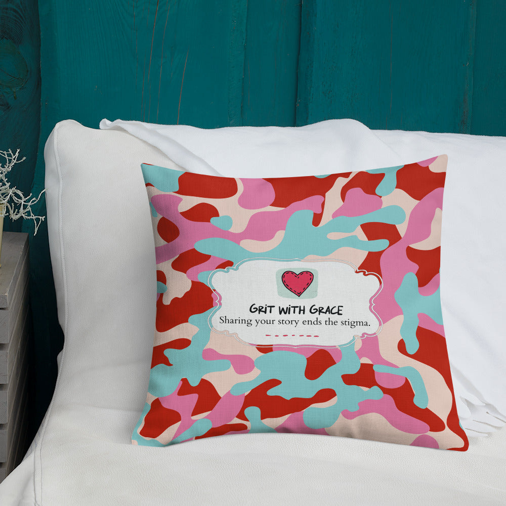 Army Enthusiast Camouflage Premium Throw Pillow