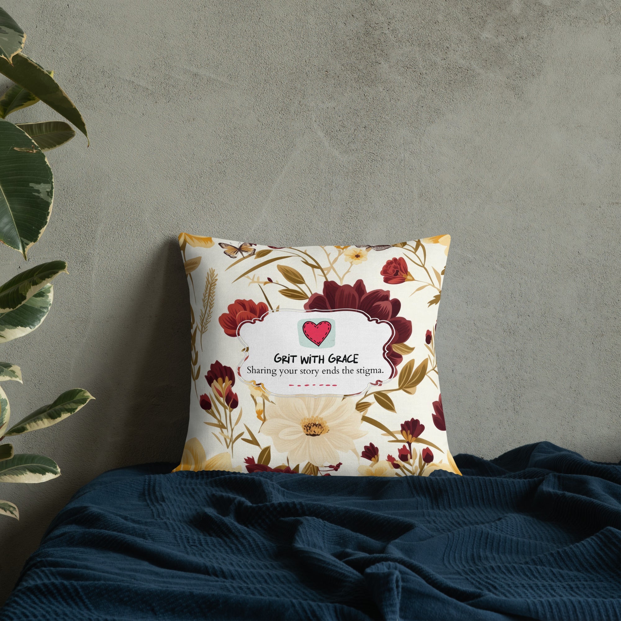 Floral Lover's Botanical Throw Pillow