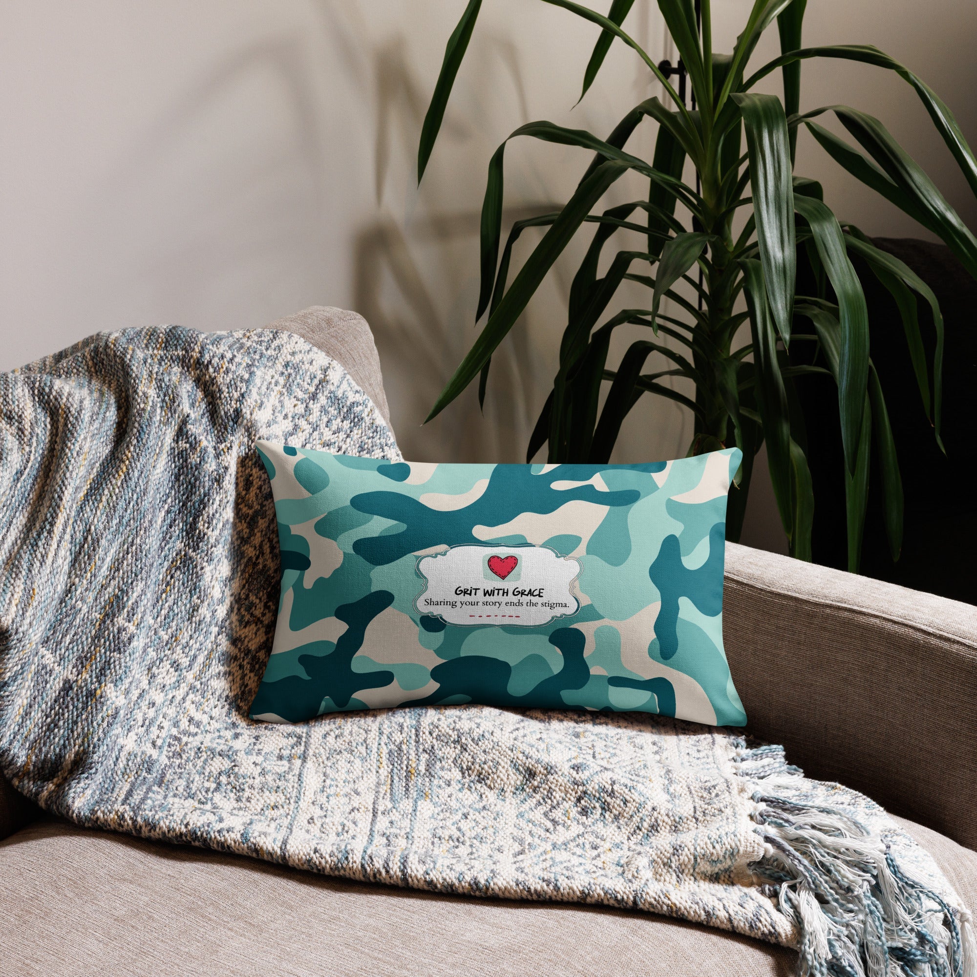 Army Enthusiast Camouflage Premium Throw Pillow