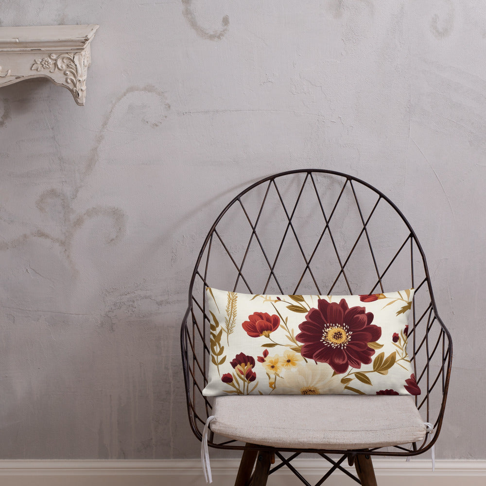 Floral Lover's Botanical Throw Pillow