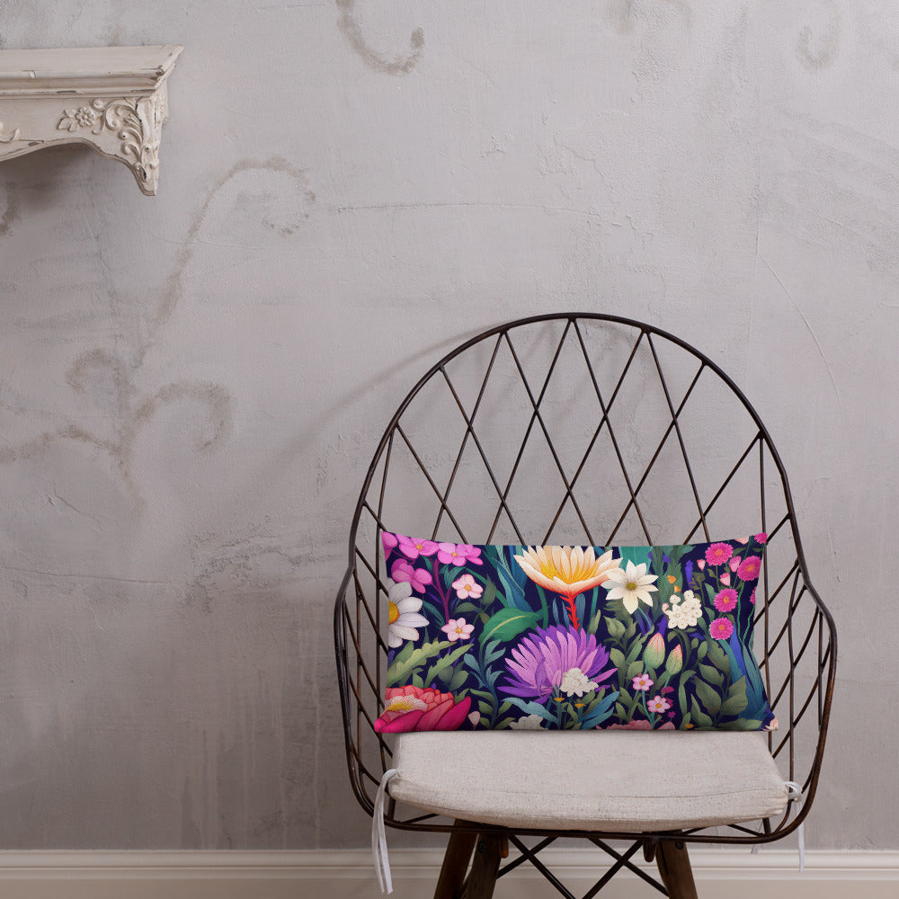 Floral Lover's Botanical Throw Pillow