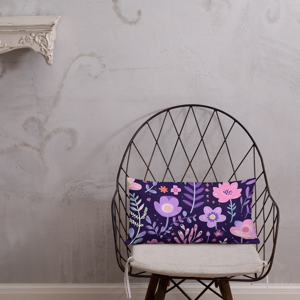 Floral Lover's Botanical Throw Pillow