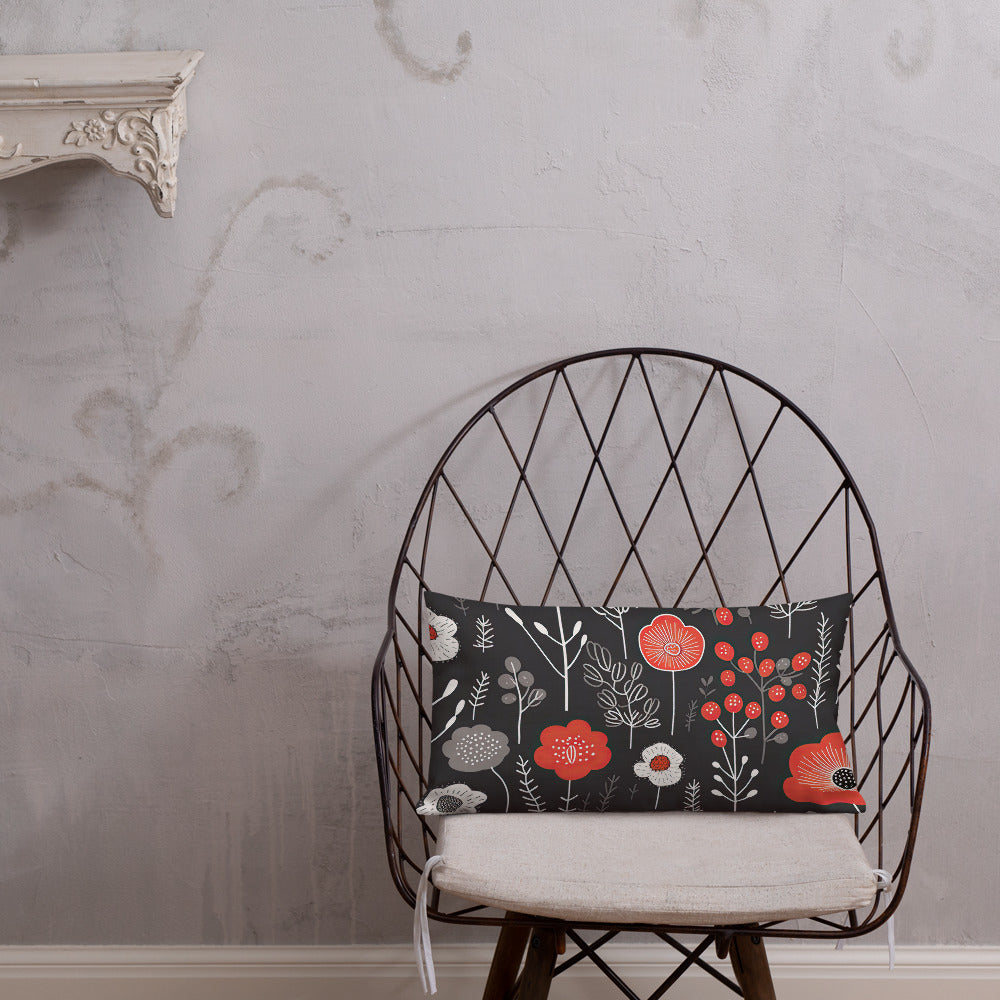 Floral Lover's Botanical Throw Pillow