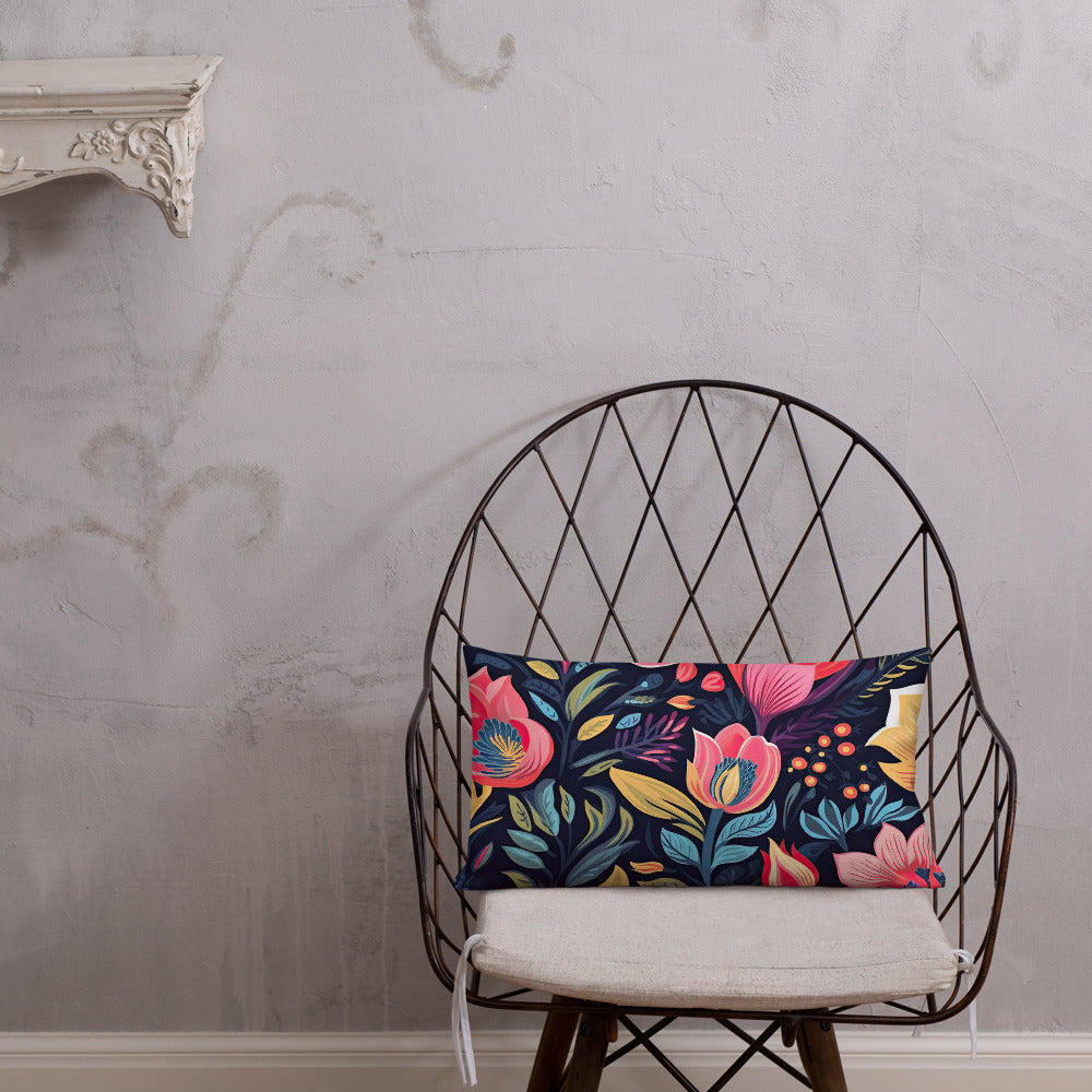 Floral Lover's Botanical Throw Pillow