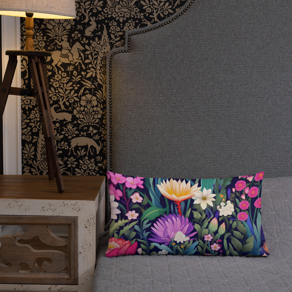 Floral Lover's Botanical Throw Pillow