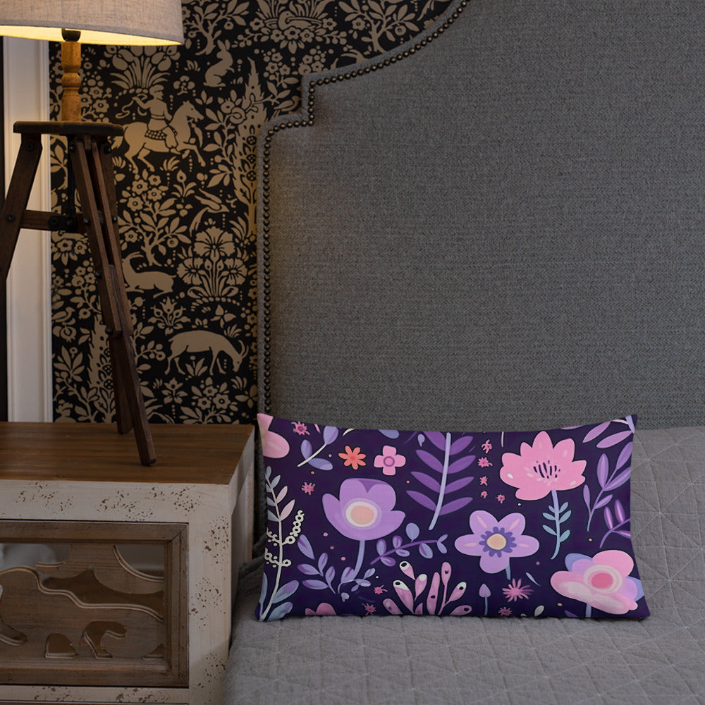 Floral Lover's Botanical Throw Pillow