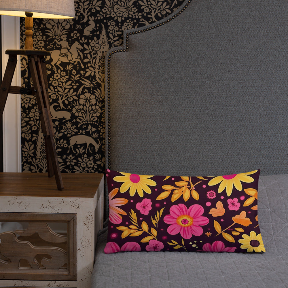 Floral Lover's Botanical Throw Pillow