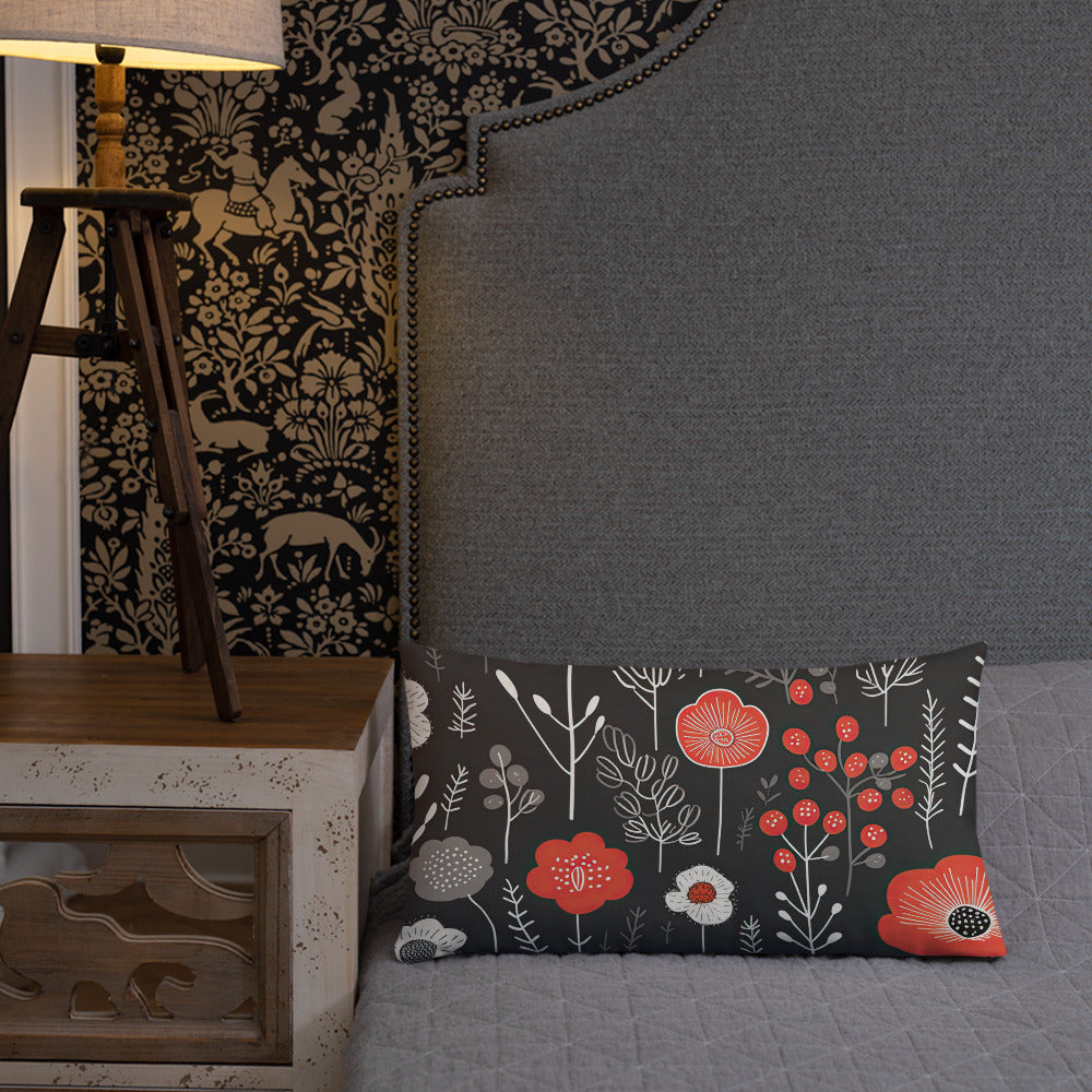 Floral Lover's Botanical Throw Pillow