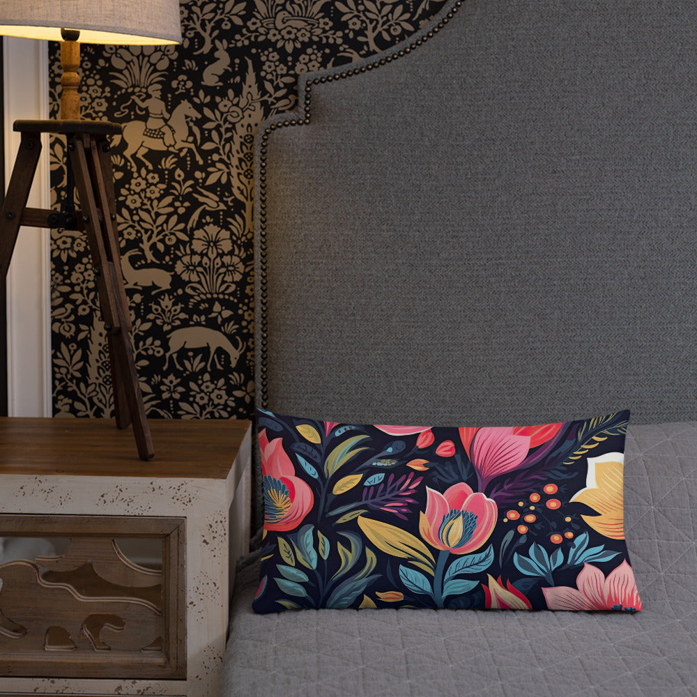 Floral Lover's Botanical Throw Pillow