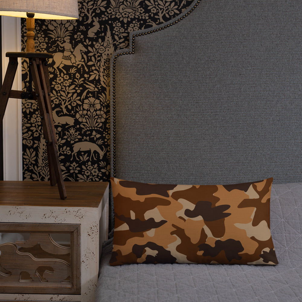 Army Enthusiast Camouflage Premium Throw Pillow