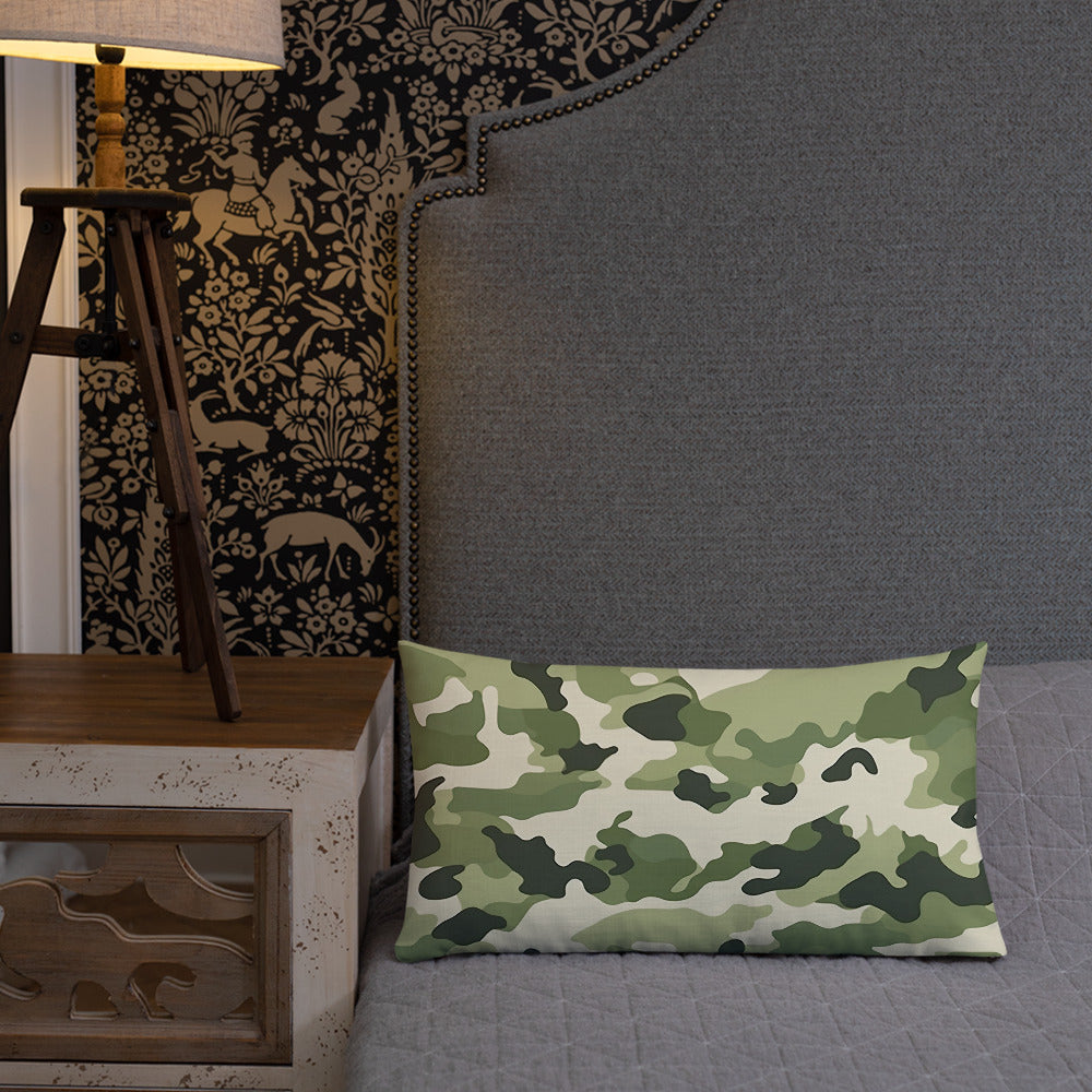 Army Enthusiast Camouflage Premium Throw Pillow