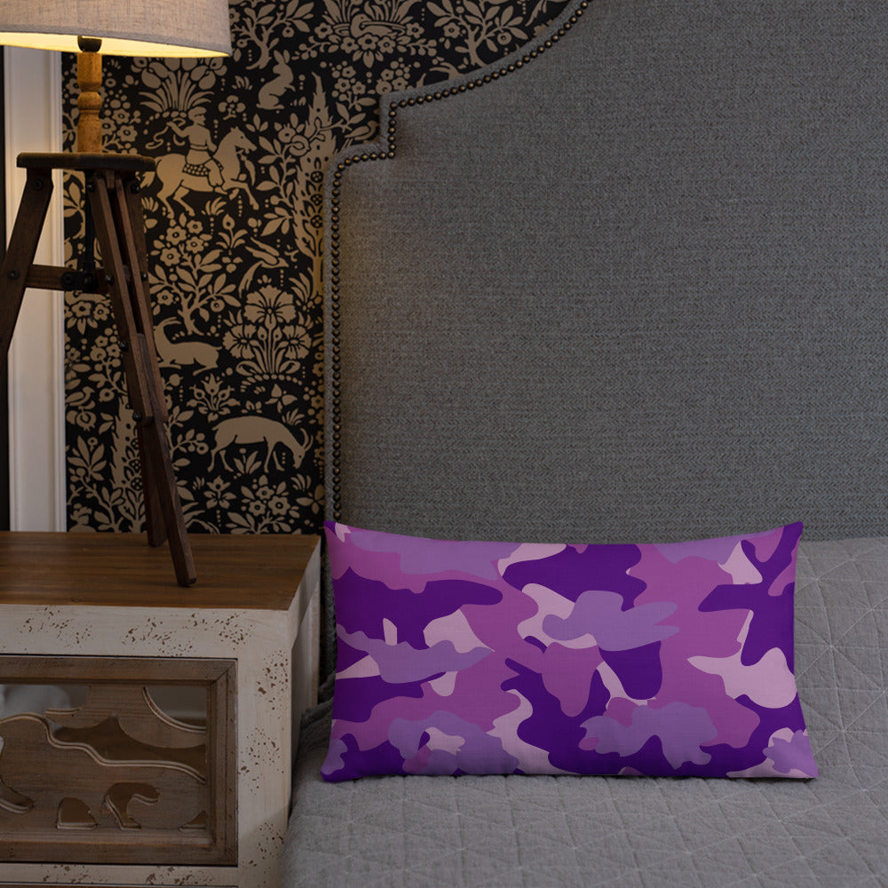 Army Enthusiast Camouflage Premium Throw Pillow