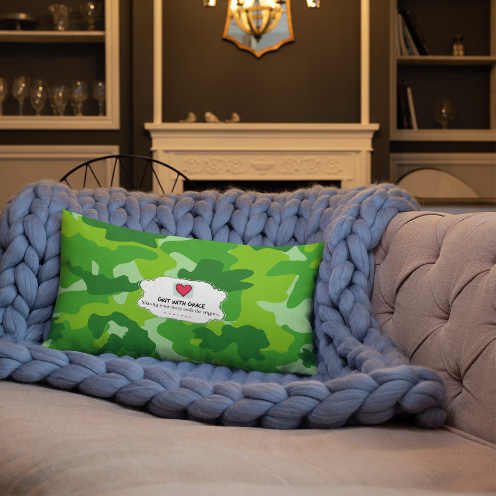 Army Enthusiast Camouflage Premium Throw Pillow