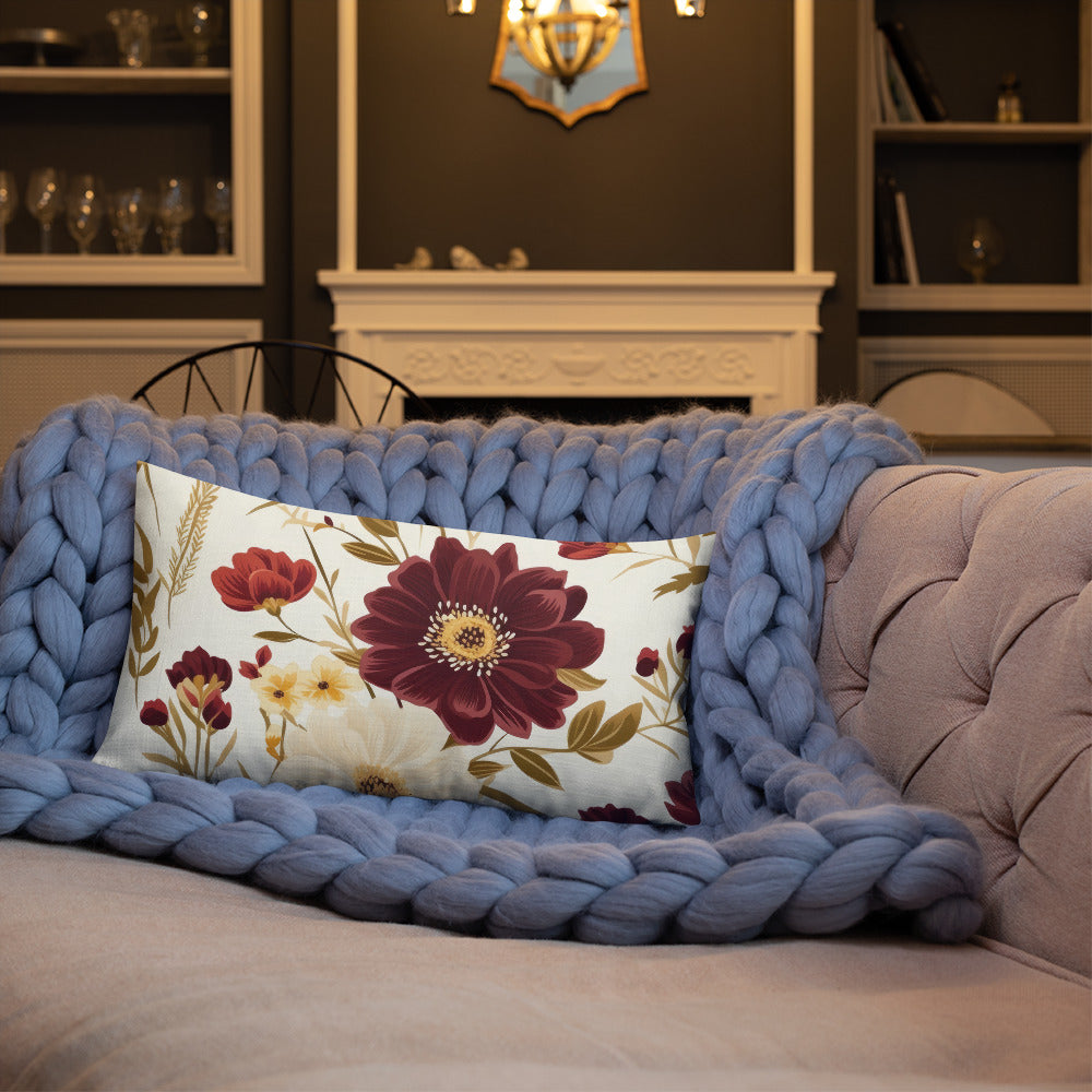 Floral Lover's Botanical Throw Pillow