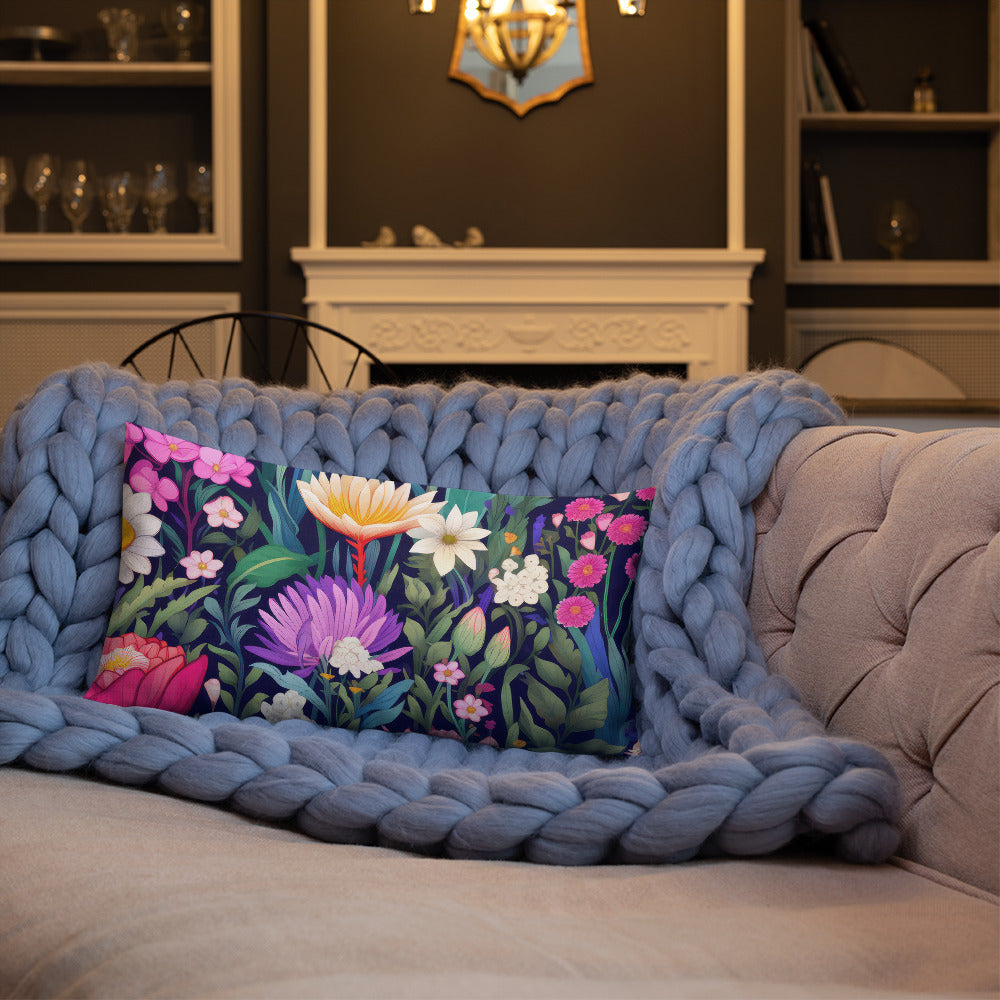 Floral Lover's Botanical Throw Pillow
