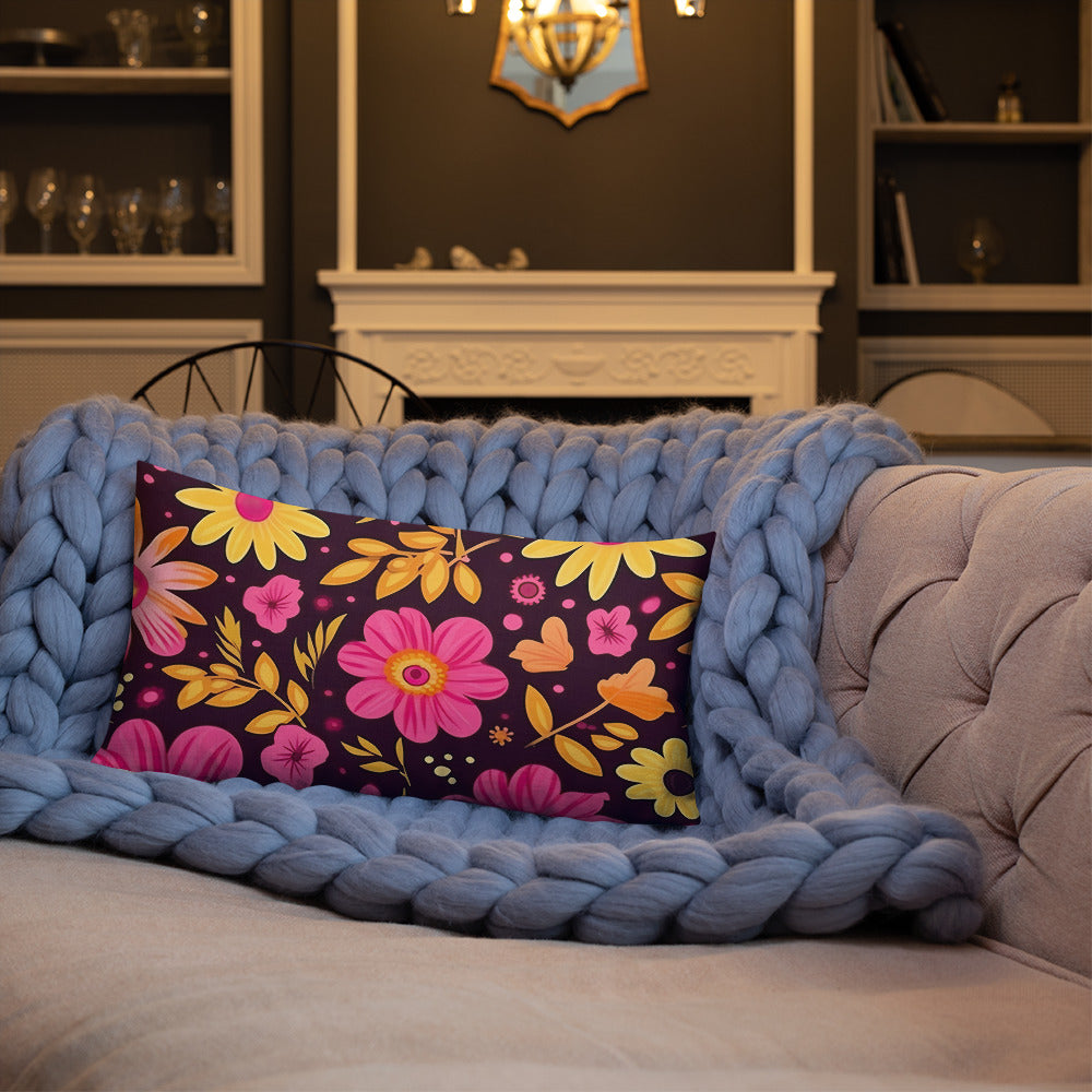 Floral Lover's Botanical Throw Pillow