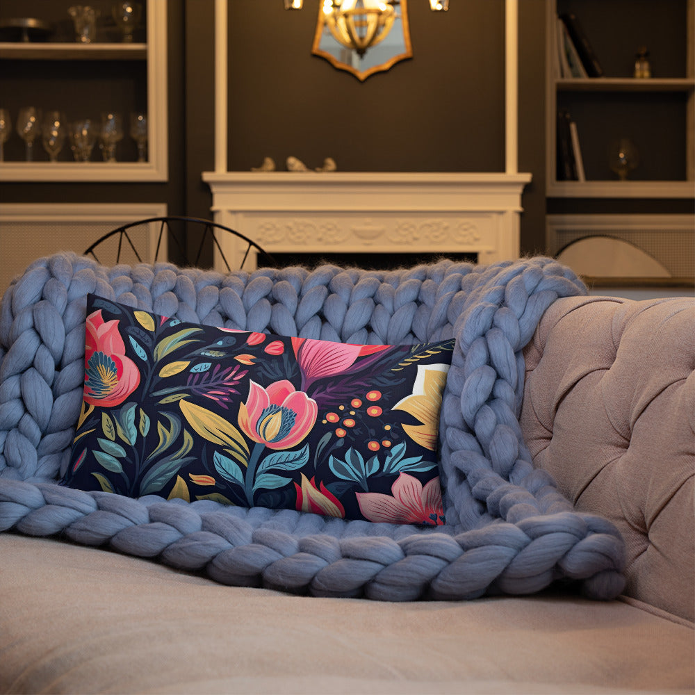 Floral Lover's Botanical Throw Pillow