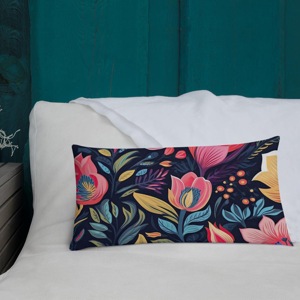 Floral Lover's Botanical Throw Pillow