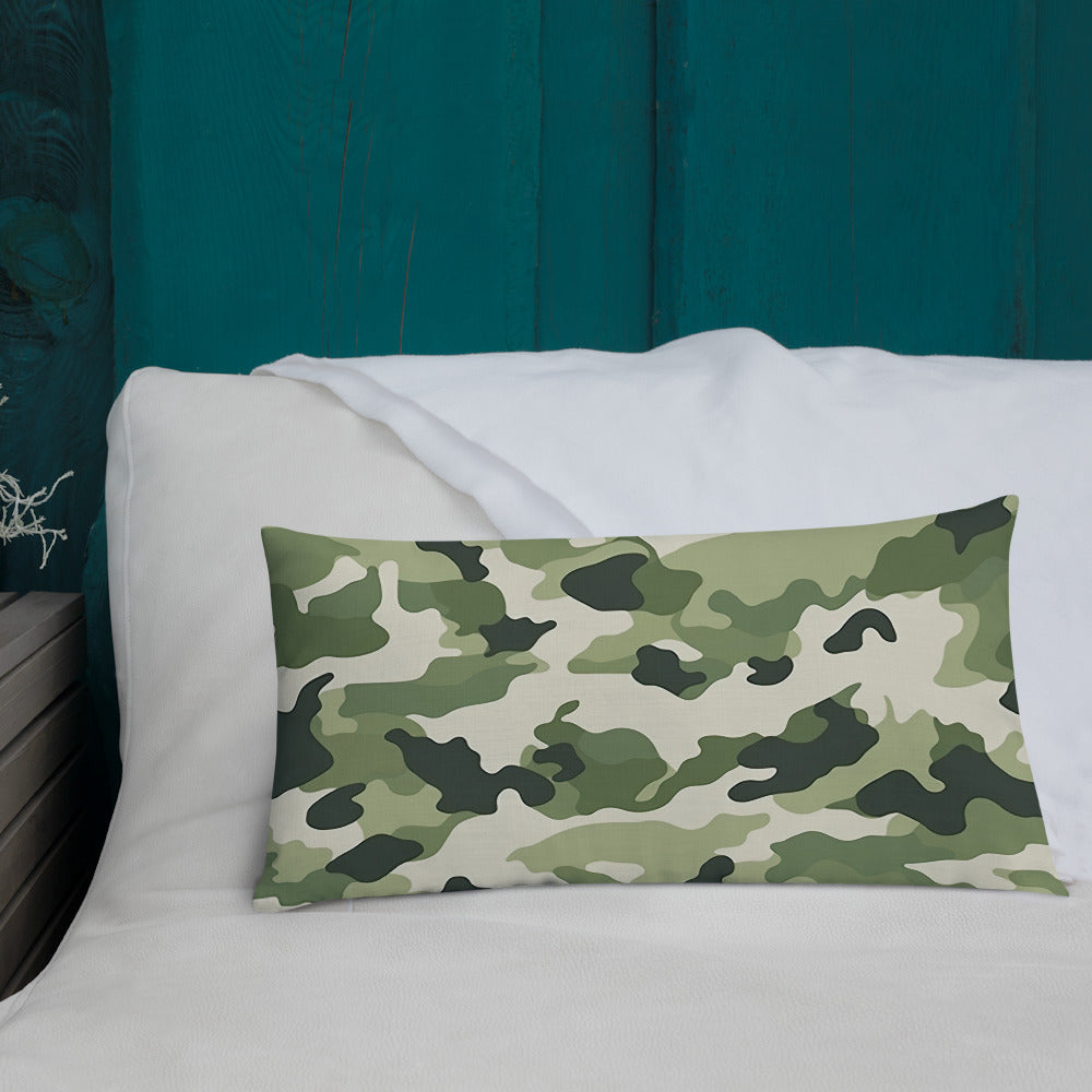 Army Enthusiast Camouflage Premium Throw Pillow