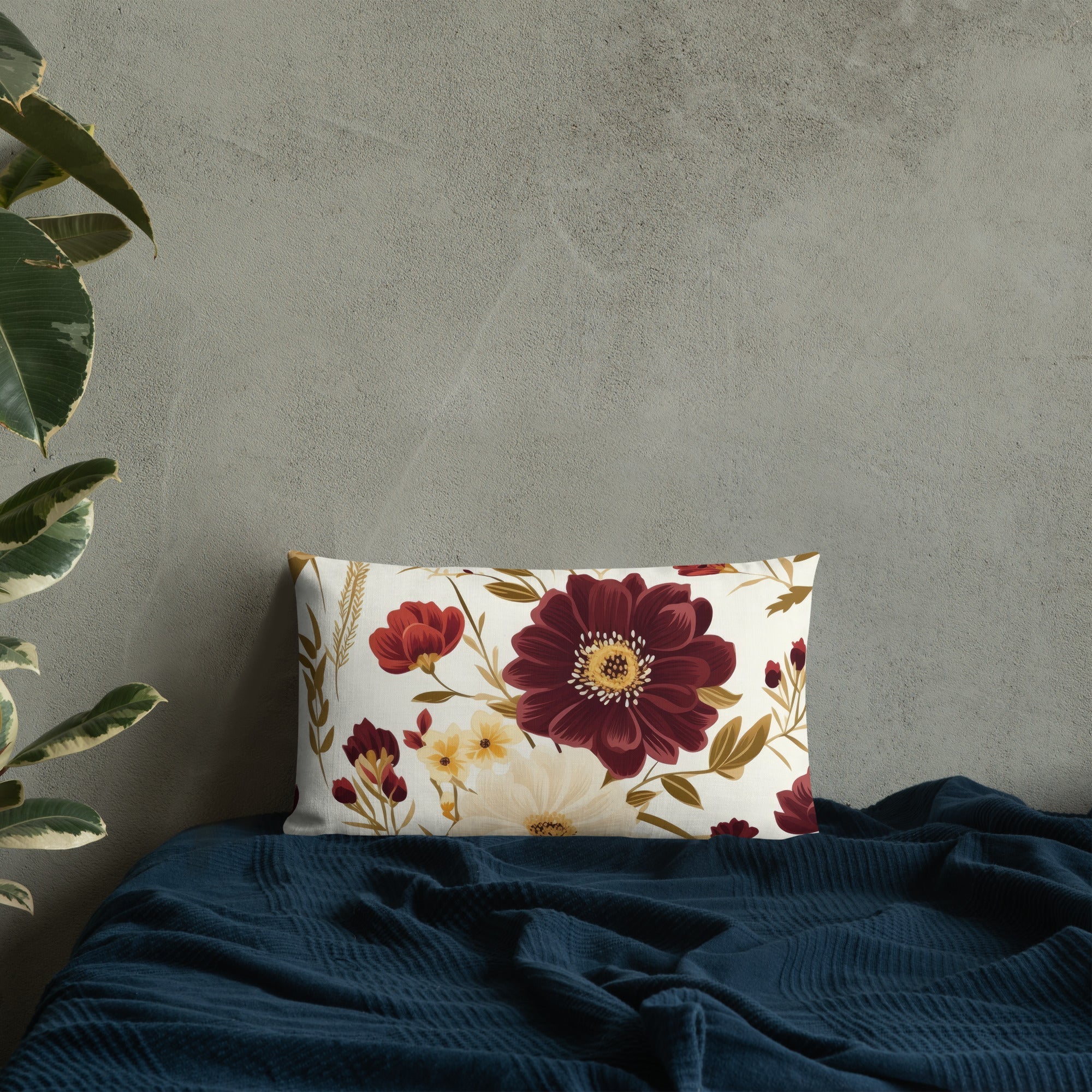 Floral Lover's Botanical Throw Pillow
