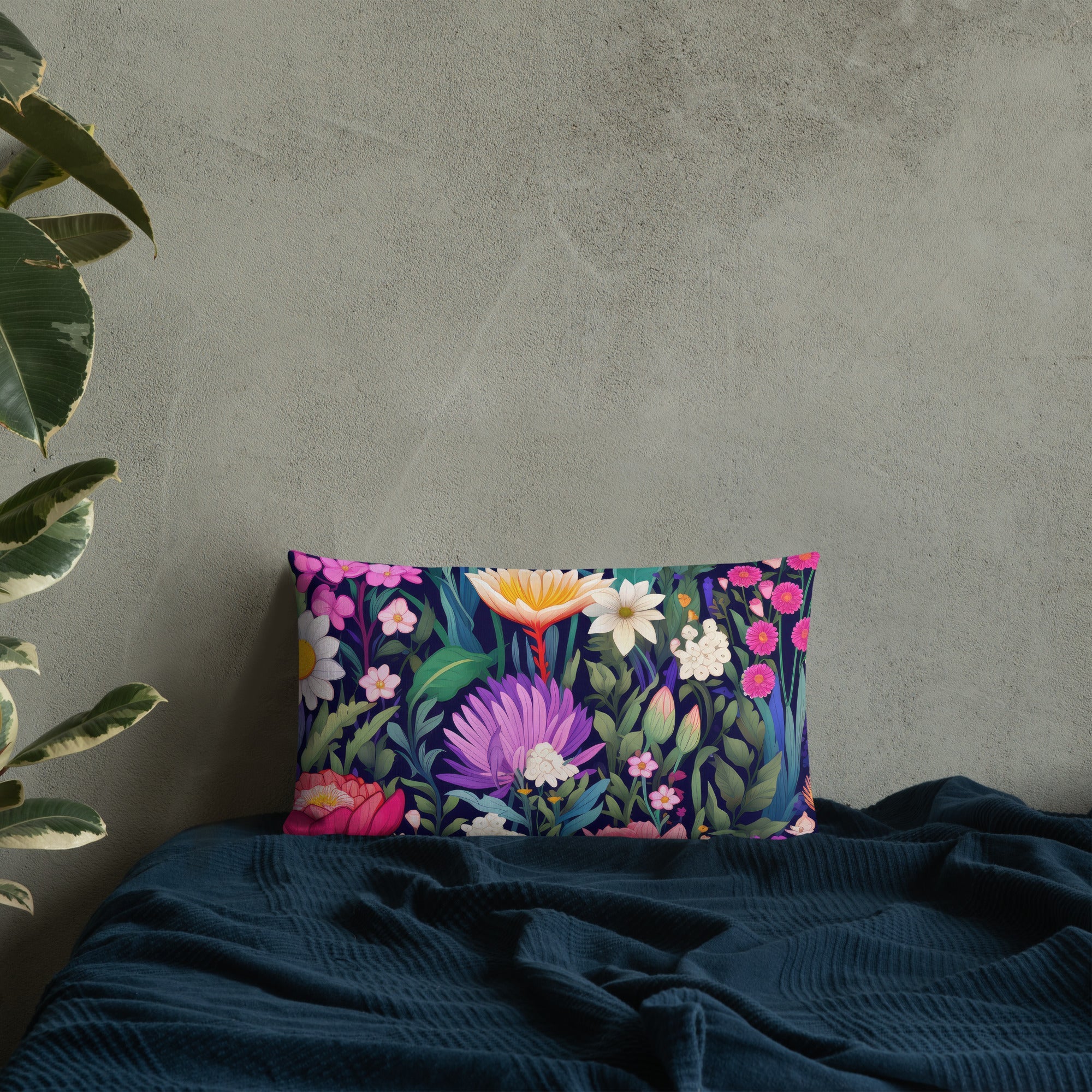 Floral Lover's Botanical Throw Pillow