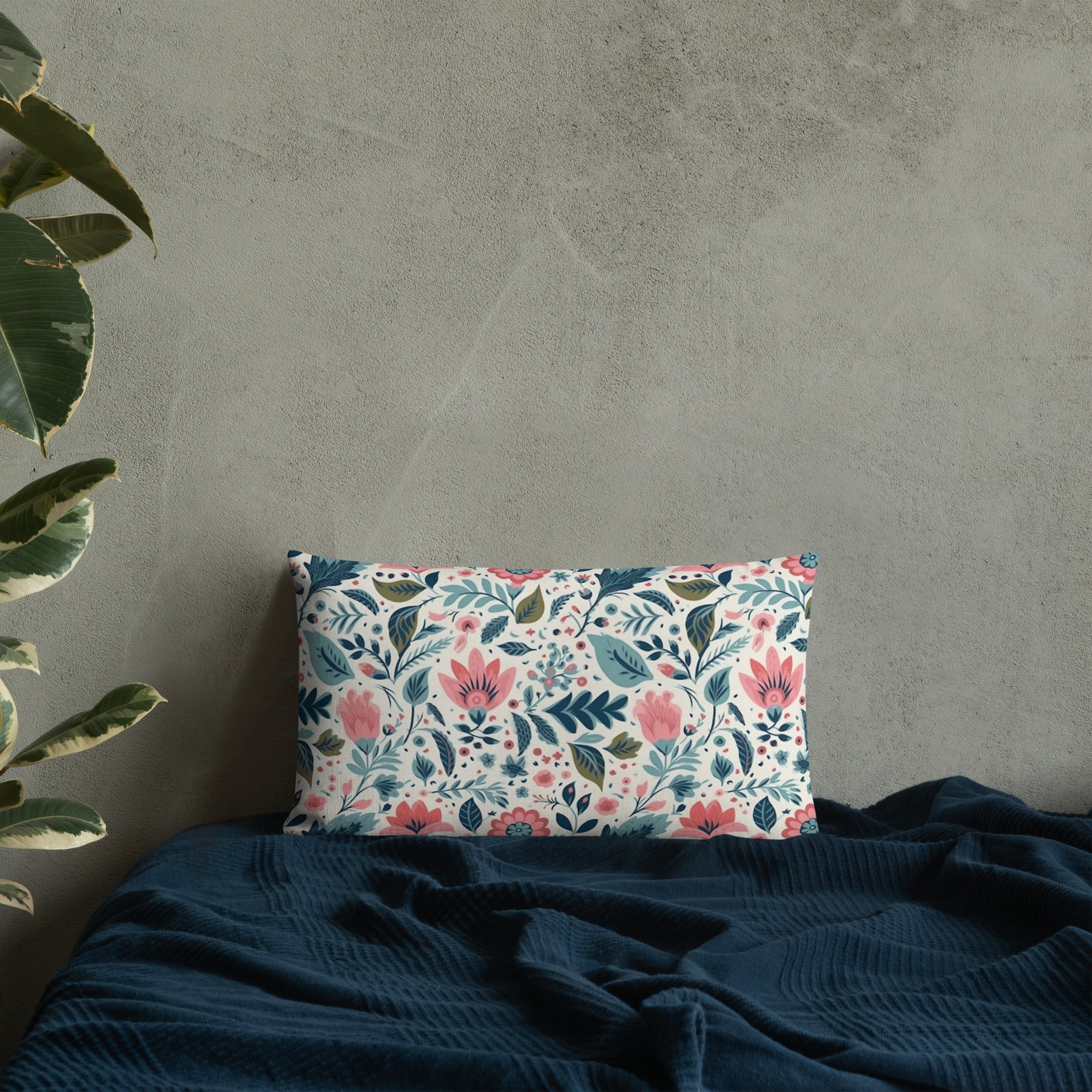 Floral Lover's Botanical Throw Pillow
