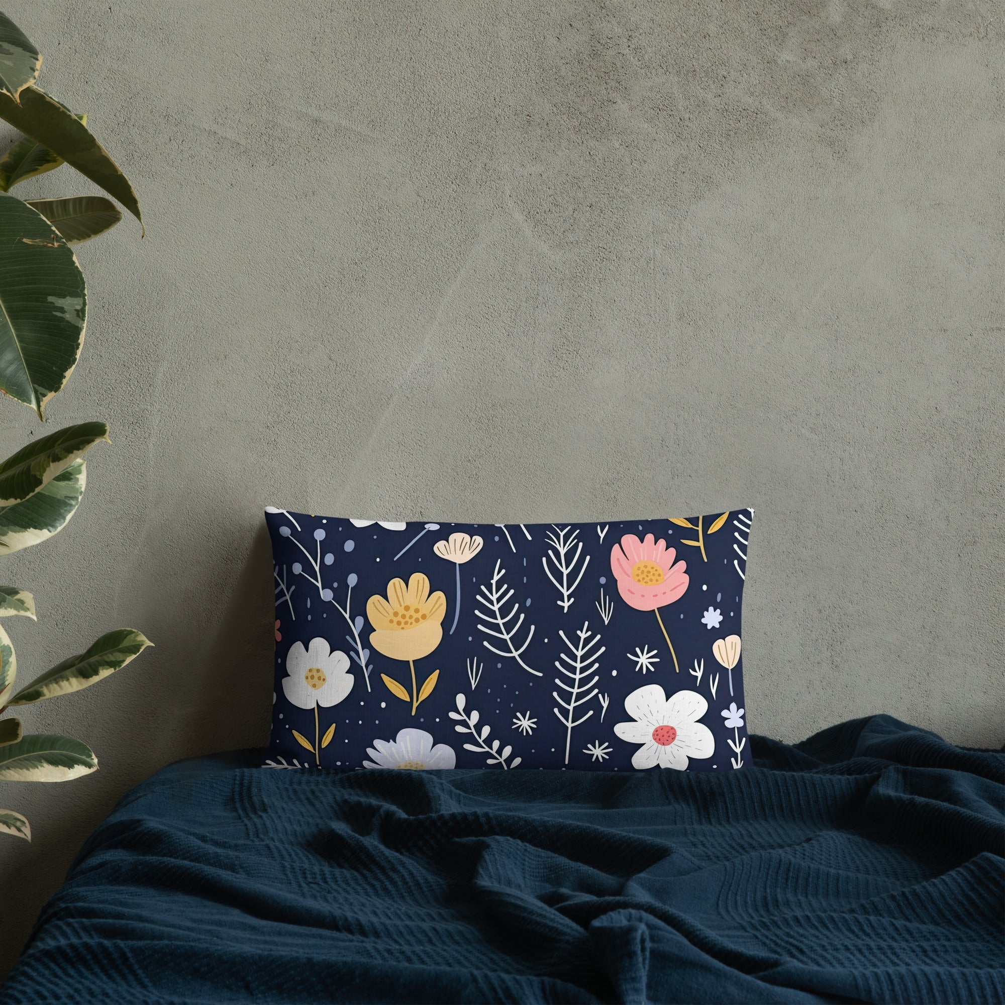 Floral Lover's Botanical Throw Pillow