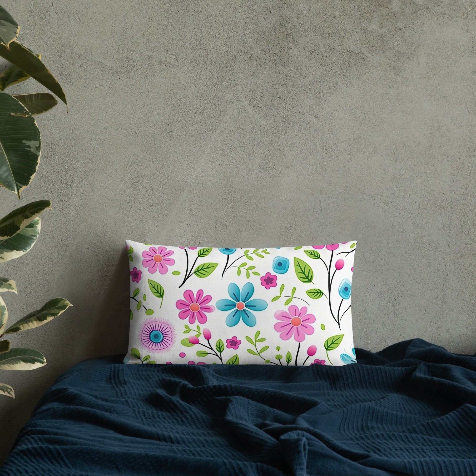Floral Lover's Botanical Throw Pillow