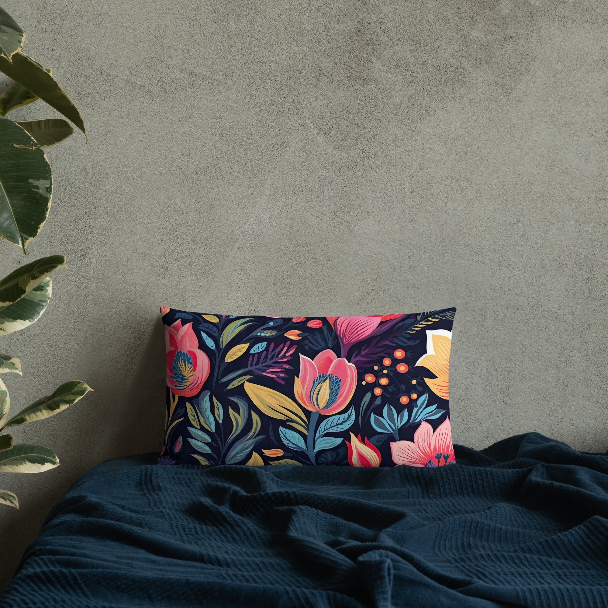 Floral Lover's Botanical Throw Pillow