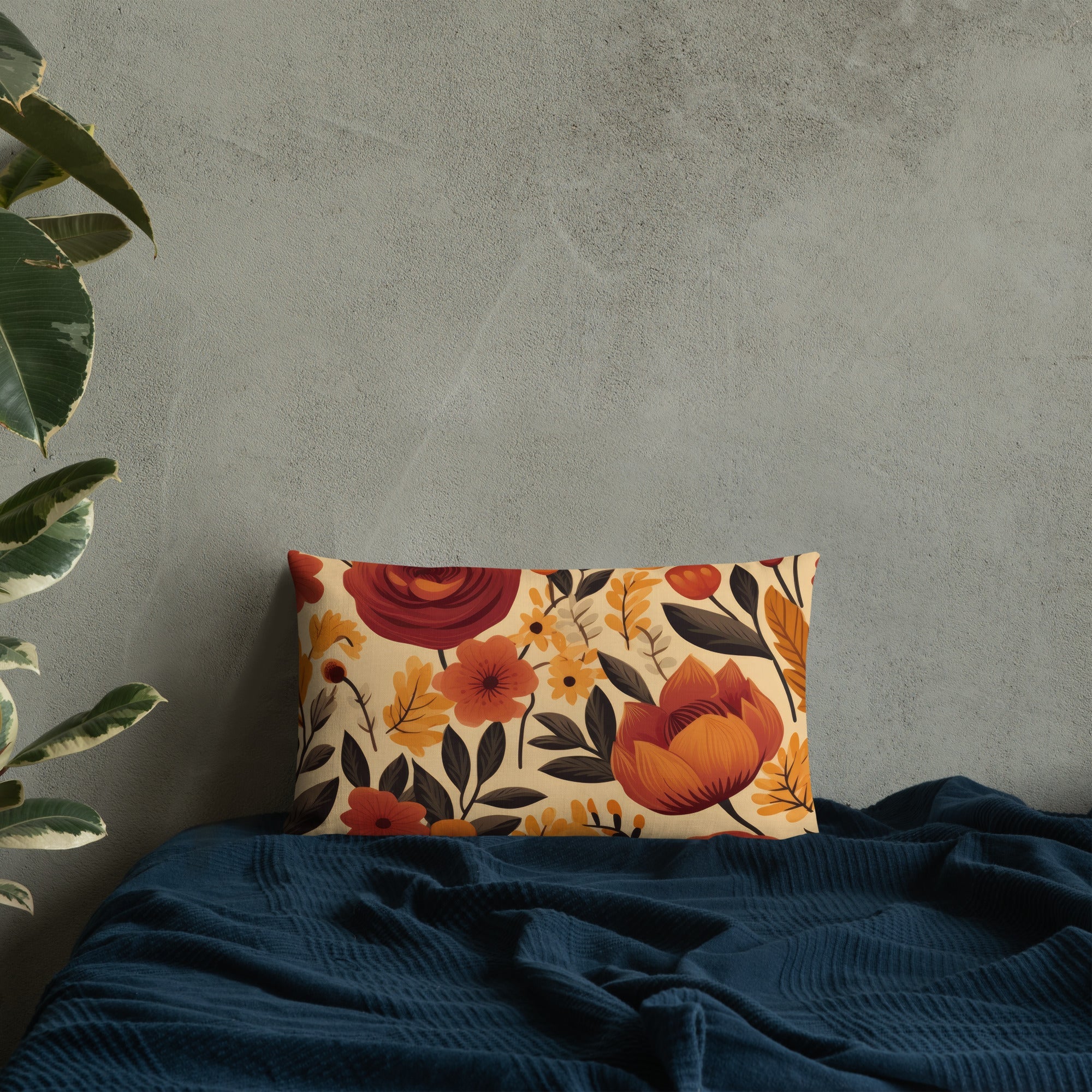 Floral Lover's Botanical Throw Pillow