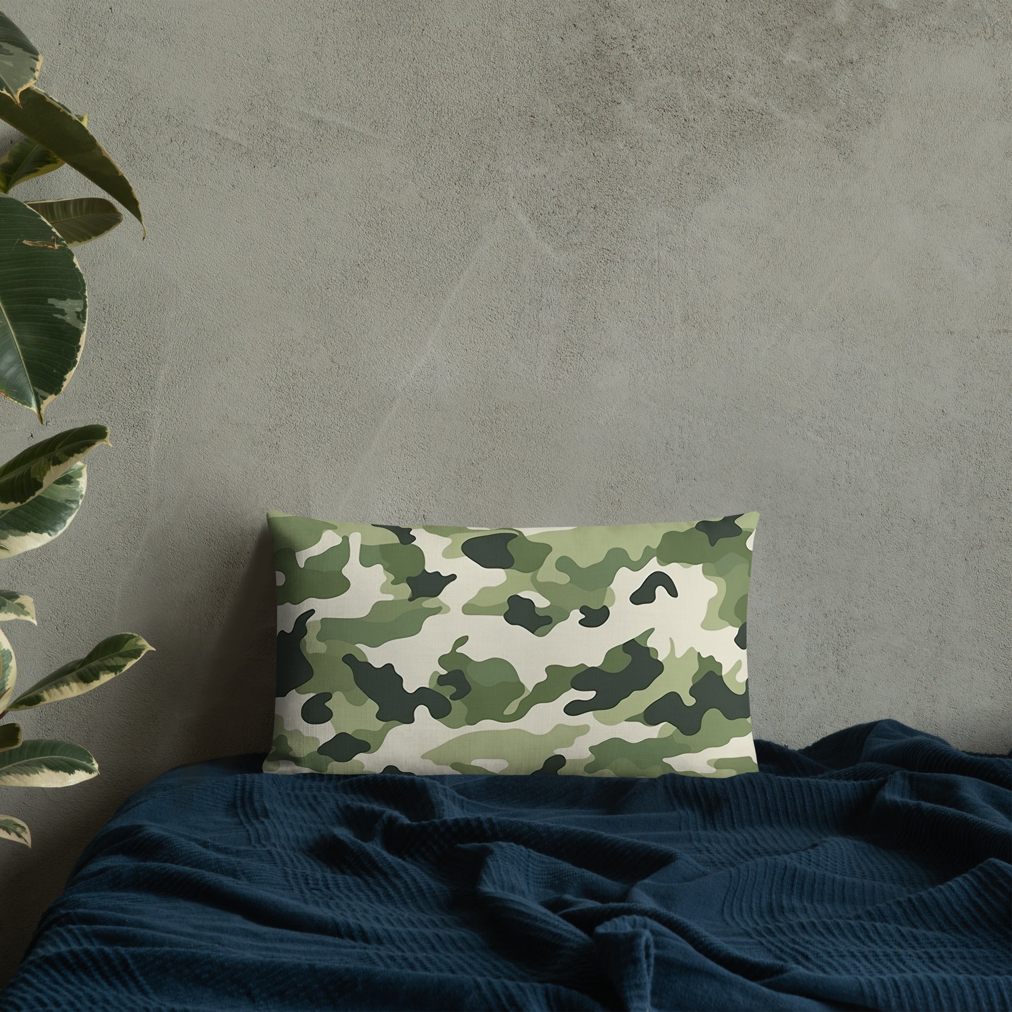 Army Enthusiast Camouflage Premium Throw Pillow