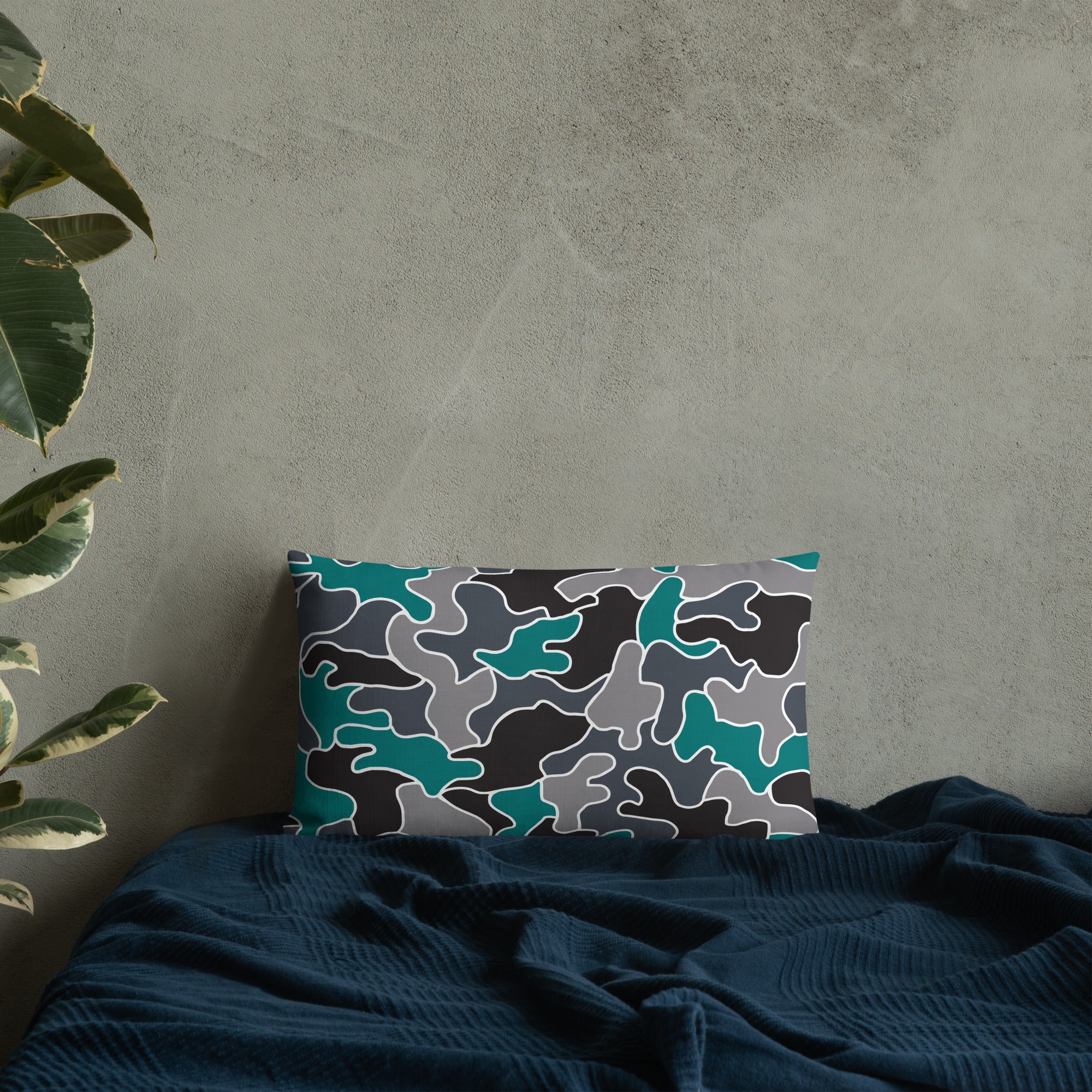 Army Enthusiast Camouflage Premium Throw Pillow