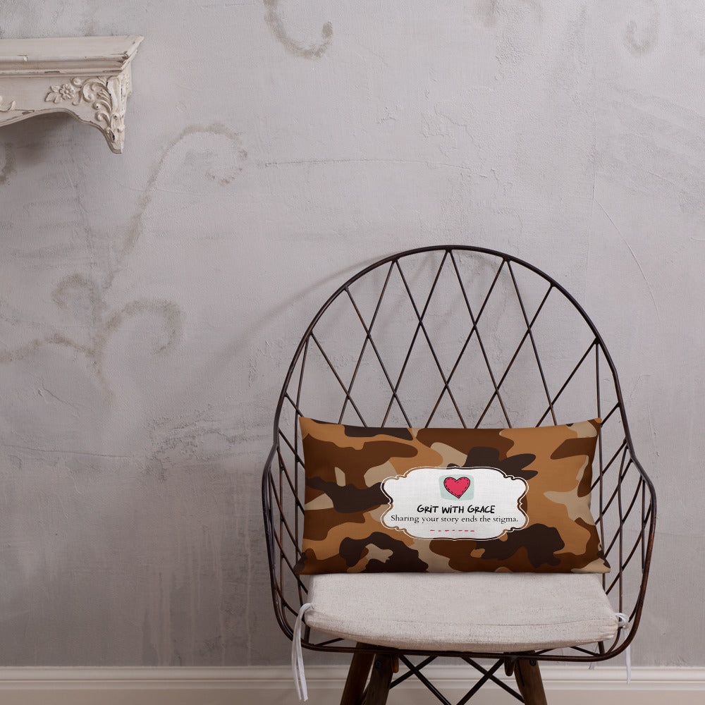 Army Enthusiast Camouflage Premium Throw Pillow