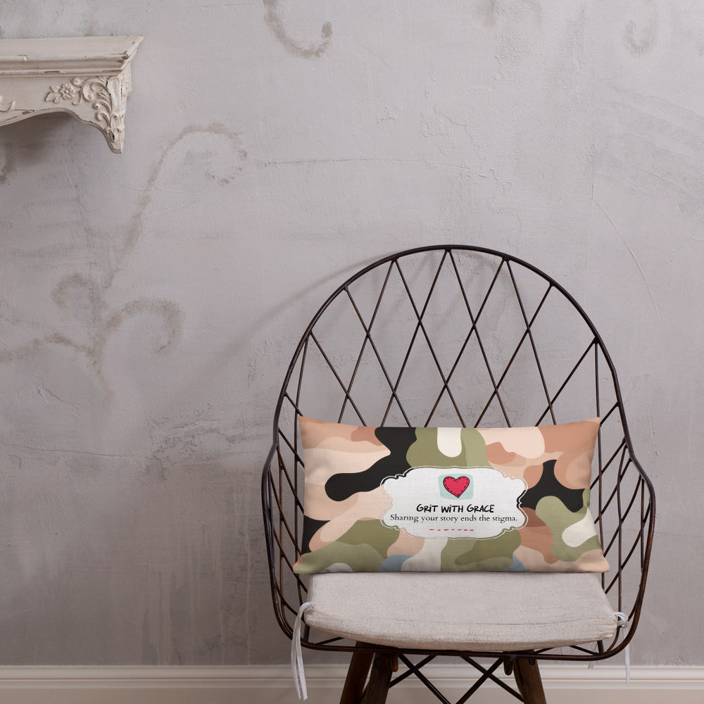 Army Enthusiast Camouflage Premium Throw Pillow