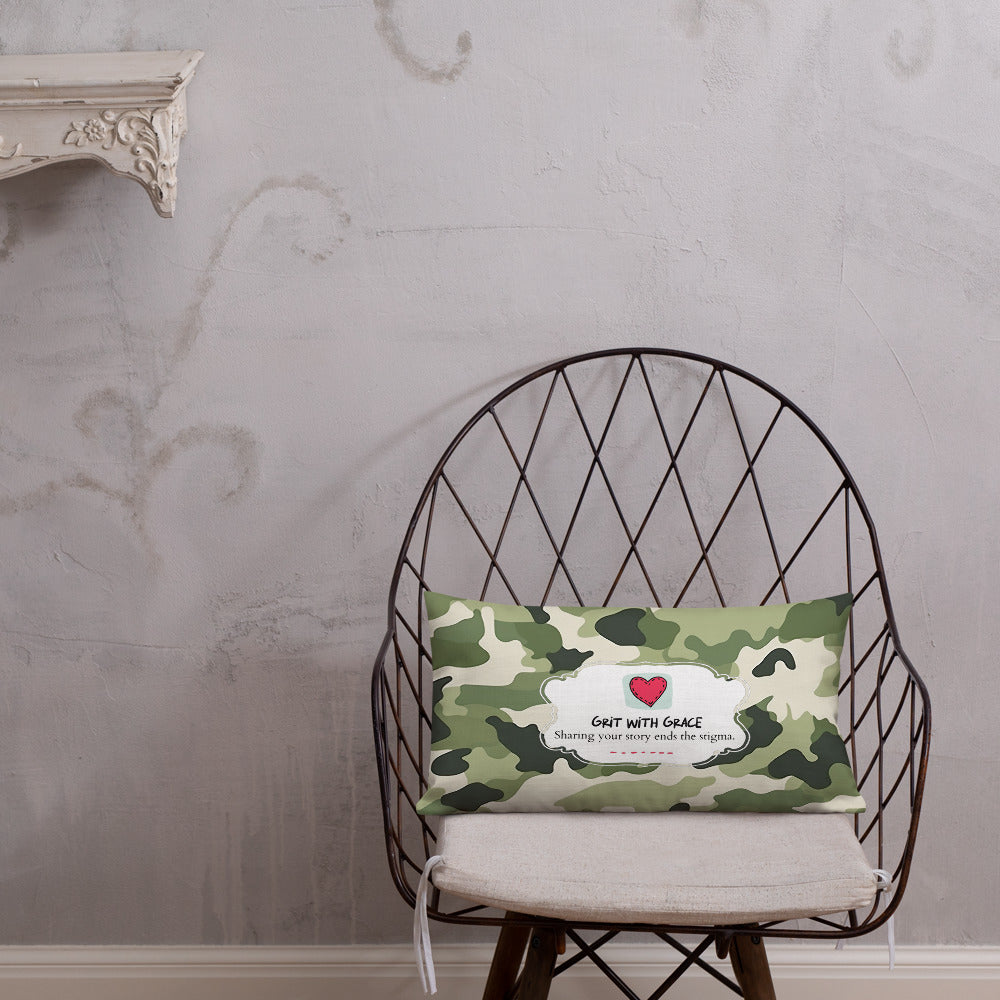Army Enthusiast Camouflage Premium Throw Pillow