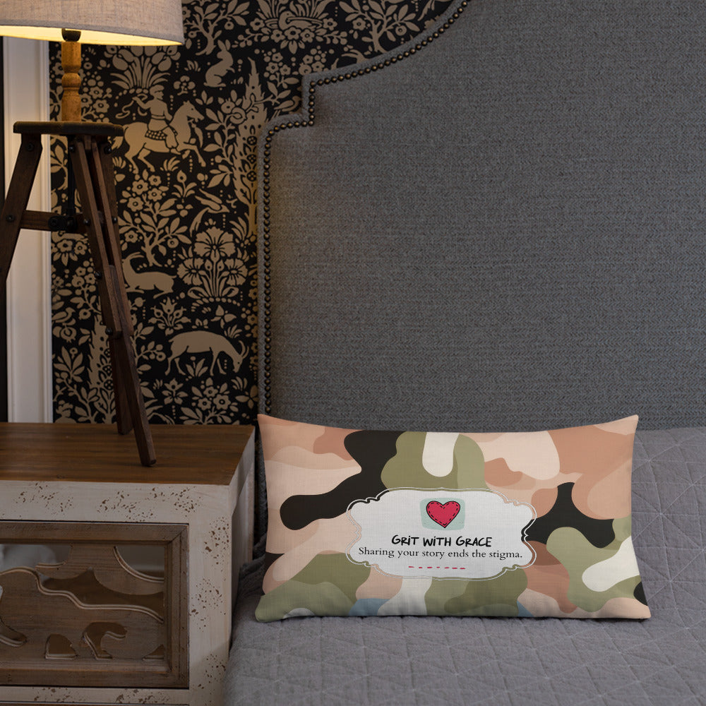 Army Enthusiast Camouflage Premium Throw Pillow