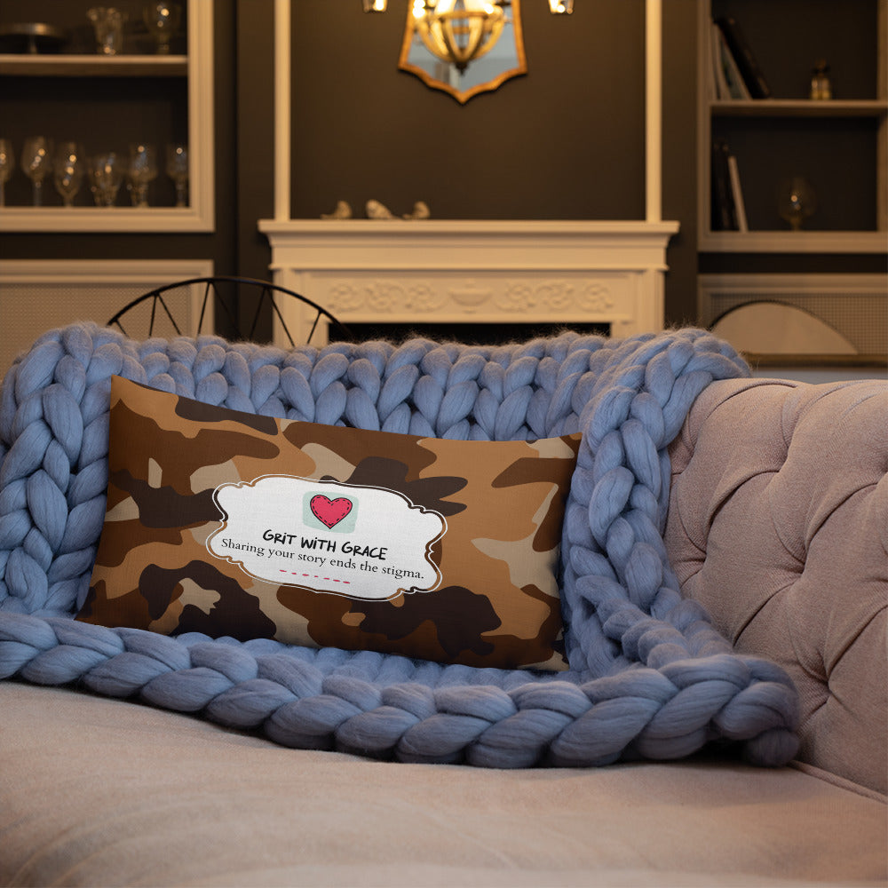 Army Enthusiast Camouflage Premium Throw Pillow