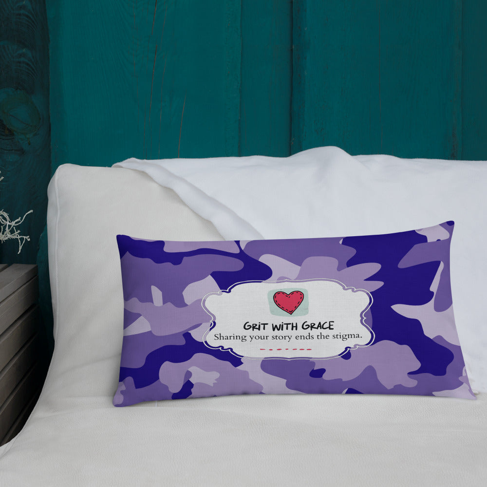 Army Enthusiast Camouflage Premium Throw Pillow