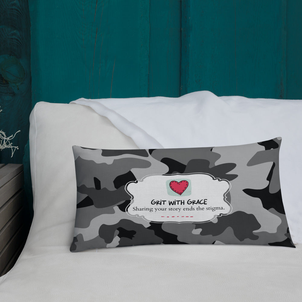 Army Enthusiast Camouflage Premium Throw Pillow