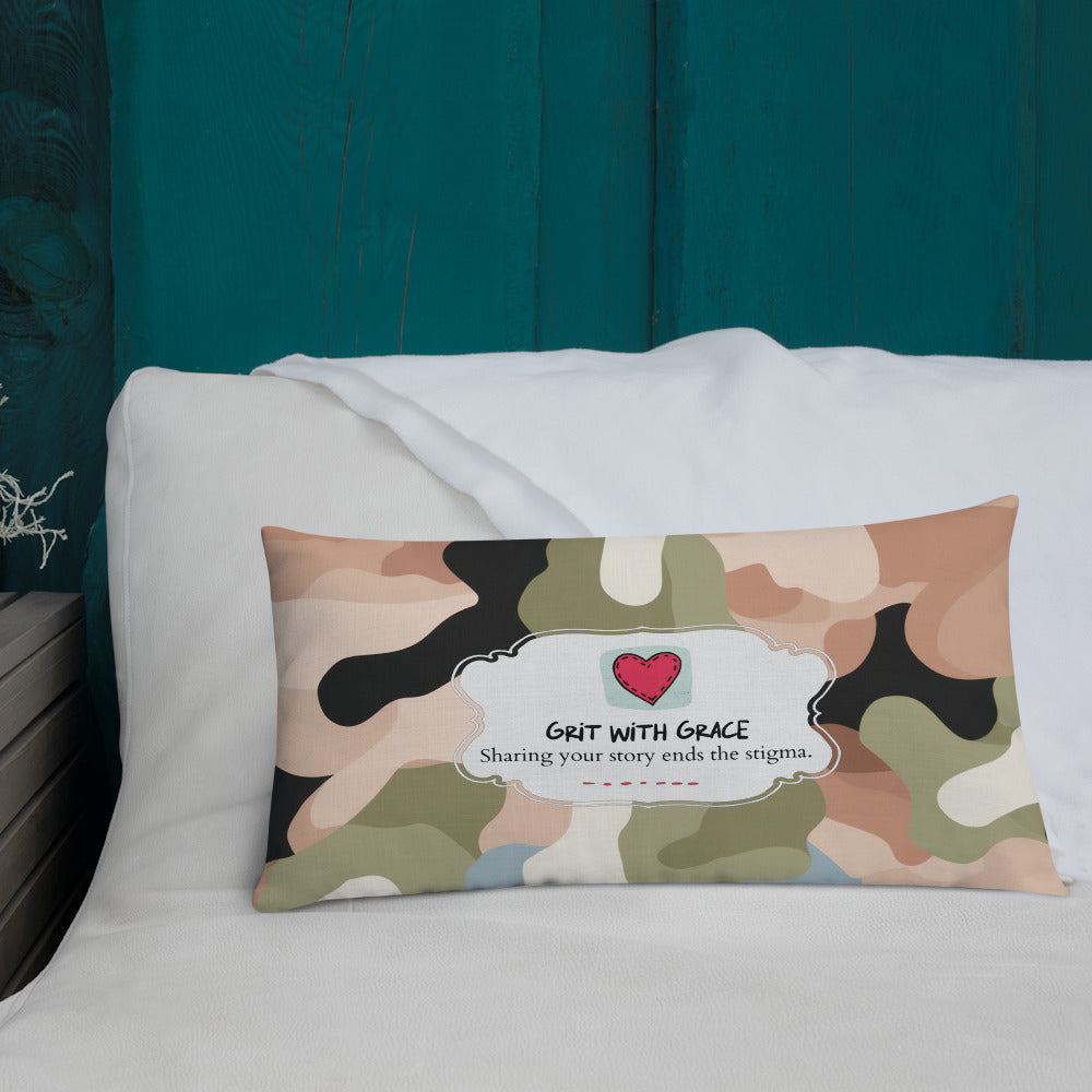 Army Enthusiast Camouflage Premium Throw Pillow