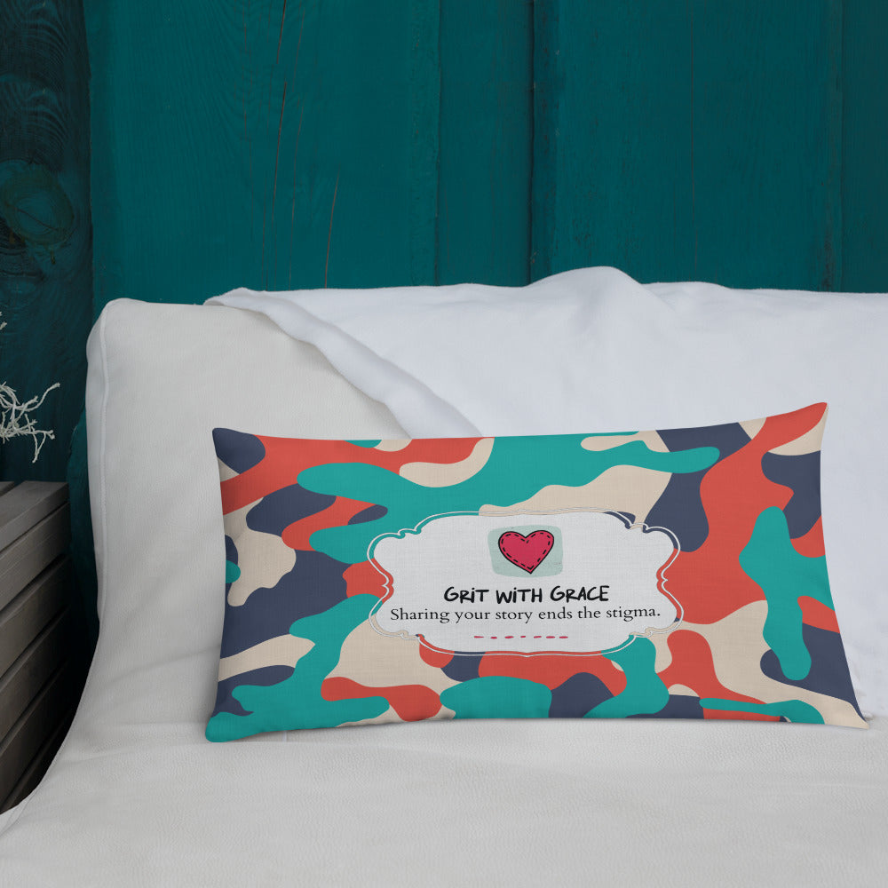 Army Enthusiast Camouflage Premium Throw Pillow