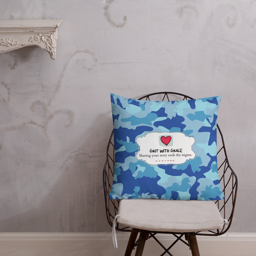 Army Enthusiast Camouflage Premium Throw Pillow